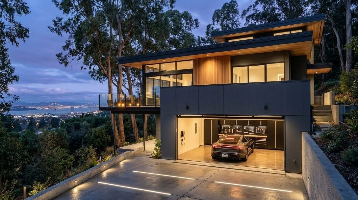 Tariq Garage Door Repair Experts Garage Door Gliding Open Revealing Warm Illuminated Interior